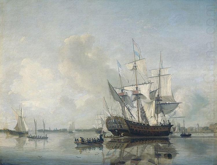 Nicolaas Baur Frigate 'Rotterdam' on the Meuse before Rotterdam china oil painting image